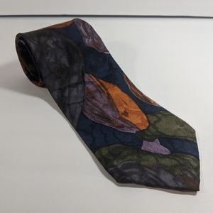 Roffe New York Forest Green, Gold & Blue Tie